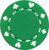 Green poker chip