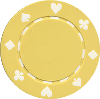 Yellow poker chip